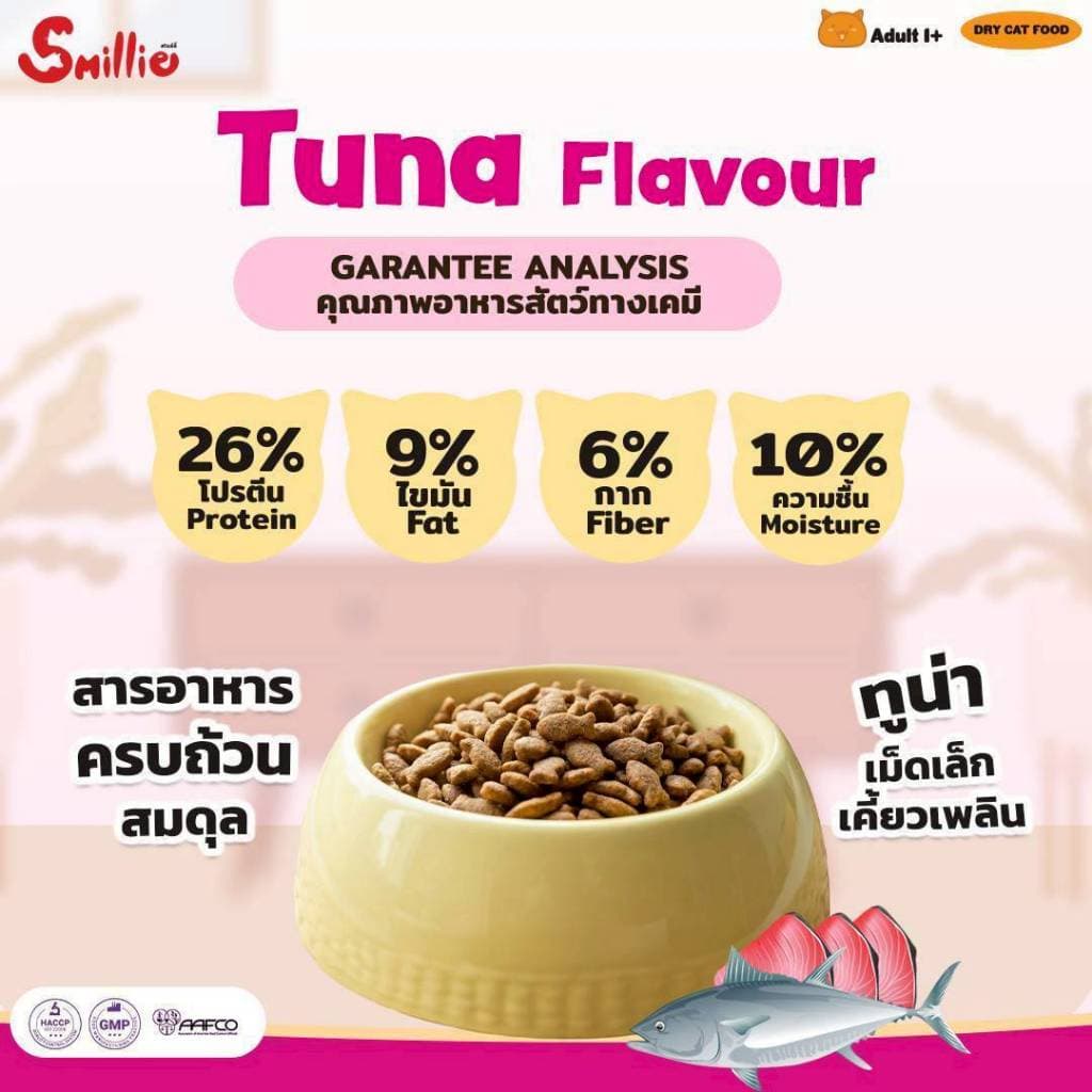 Smillie สไมล์ลี่ อาหารเม็ดแมว ถุง ไม่เค็ม 1 กิโลกรัม รูปที่ 7