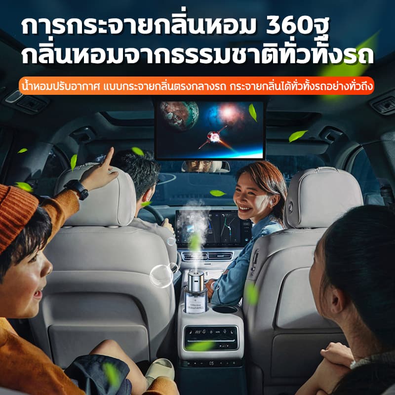 ⭐เสียบปลั๊กและใช้งานได้ทันที⭐น้ําหอมในรถ160ml ปรับระดับได้ 5 ระดับ สเปรย์แก้วแบบเสียบปลั๊ก รถ atomizing น้ำมันหอมระเหย รูปที่ 5