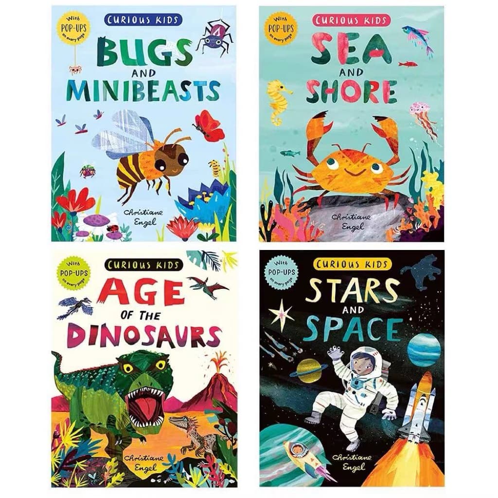 หนังสือชุด Curious Kids หนังสือนิทานเสริมความรู้ภาษาอังกฤษแบบ Pop-up – ไดโนเสาร์ อวกาศ ทะเล แมลง รูปที่ 2