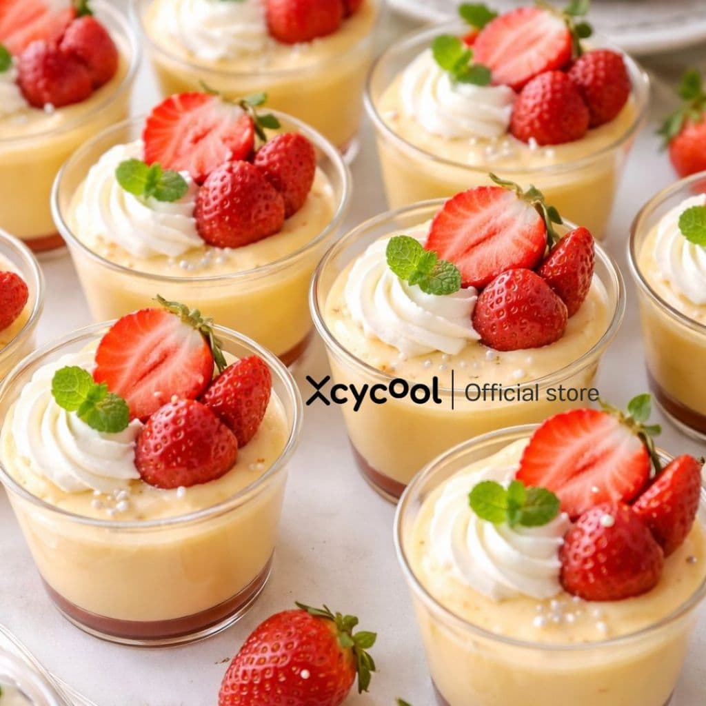 XcyQ ผงพุดดิ้ง มีฮาลาล 60กรัม Pudding powder ผงสำเร็จรูป พุดดิ้ง เต้าฮวย มี 5 รสชาติ มัทฉะ นม ช็อกโกแลต สตอเบอร์รี่ ไข่ รูปที่ 9