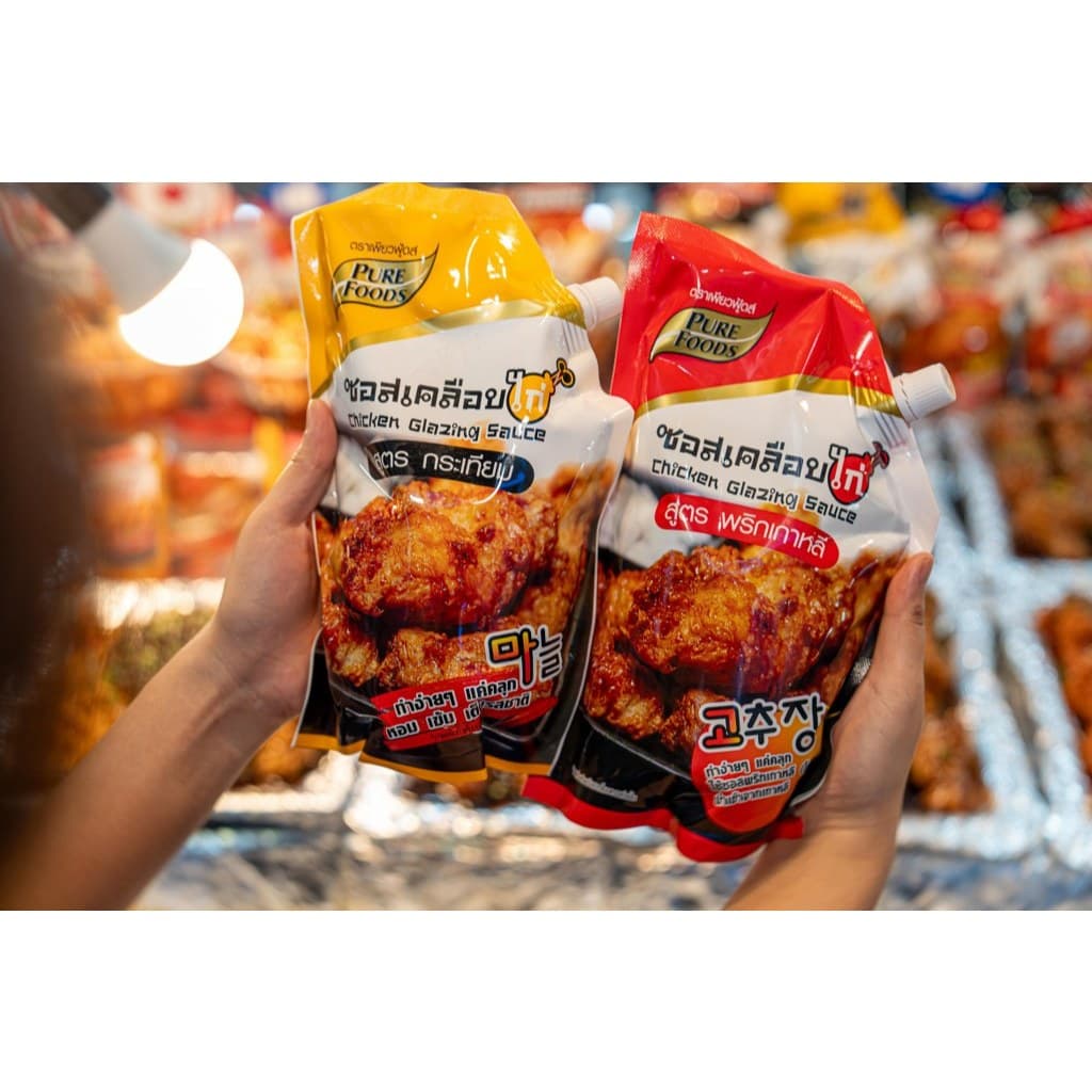 ซอสเคลือบไก่สูตรพริกเกาหลี 1000g ตรา เพียวฟู้ดส์ มีฮาลาล ซอสเกาหลี Chicken glazing รูปที่ 5