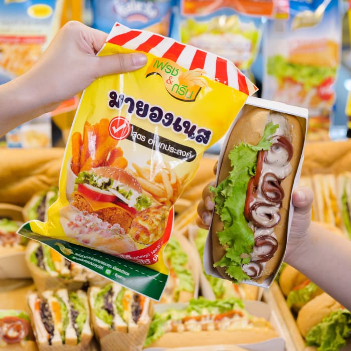 ยกลัง 10ถุง มายองเนส F&G สูตรอเนกประสงค์ 800 กรัม มายองเนสทำแซนวิช น้ำสลัด สำเร็จรูป มายองเนสสลัด รูปที่ 5