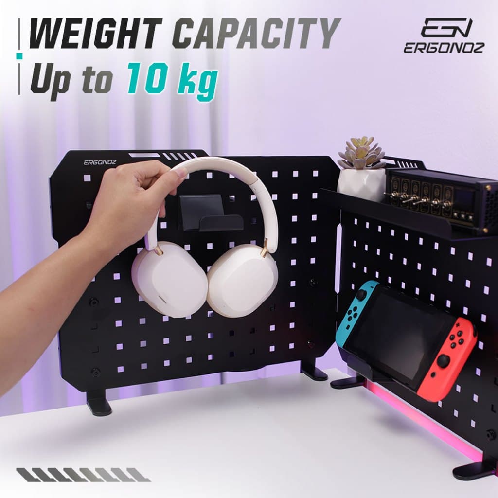 ERGONOZ PANEL03 PEGBOARD DIY ชั้นวางของติดโต๊ะ 47 cm. รูปที่ 4