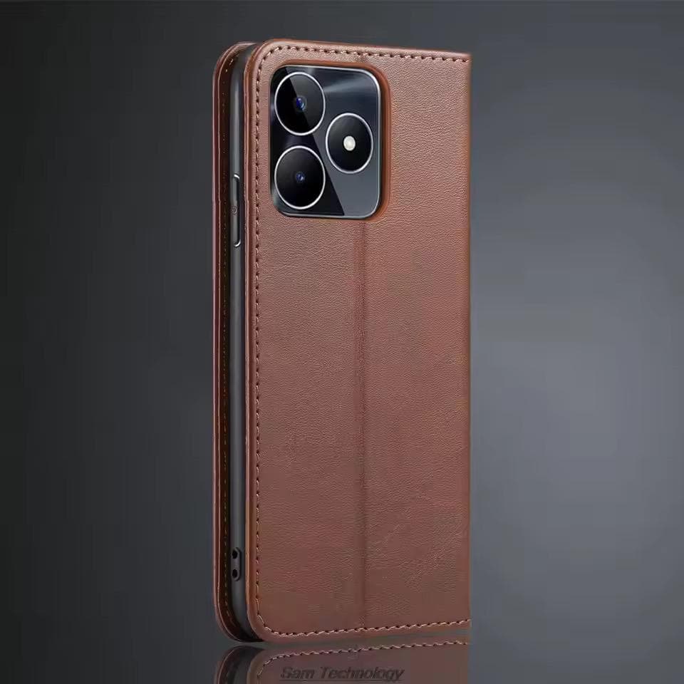 เคสฝาพับ กระเป๋าหนัง เปิดปิด สำหรับ OPPO Realme C51 C53 C55 Note50 Realme C61 C63 Note60 เคสกันกระแทก มีช่องใส่บัตร รูปที่ 3