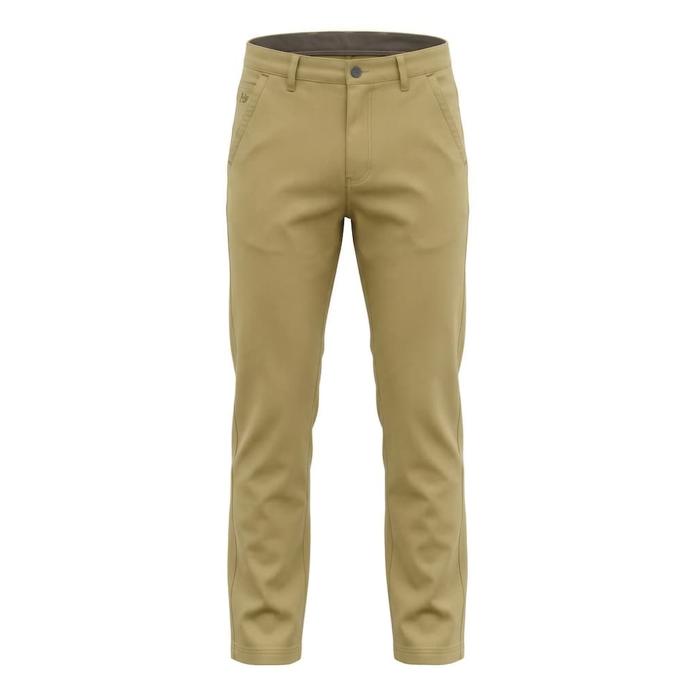DAVIE JONES กางเกงชิโนผู้ชาย Slim Tapered Fit Chino Pants สีกรม ดำ กากี PL0005 รูปที่ 6