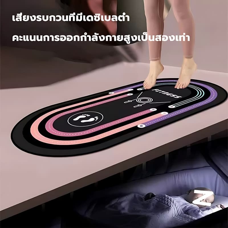 ANGTOP jump rope mat หนา 7 มม กันลื่น กันเสียง สามารถใช้เป็นแผ่นโยคะ อุปกรณ์ฟิตเนส เสื่อโยคะ รูปที่ 2