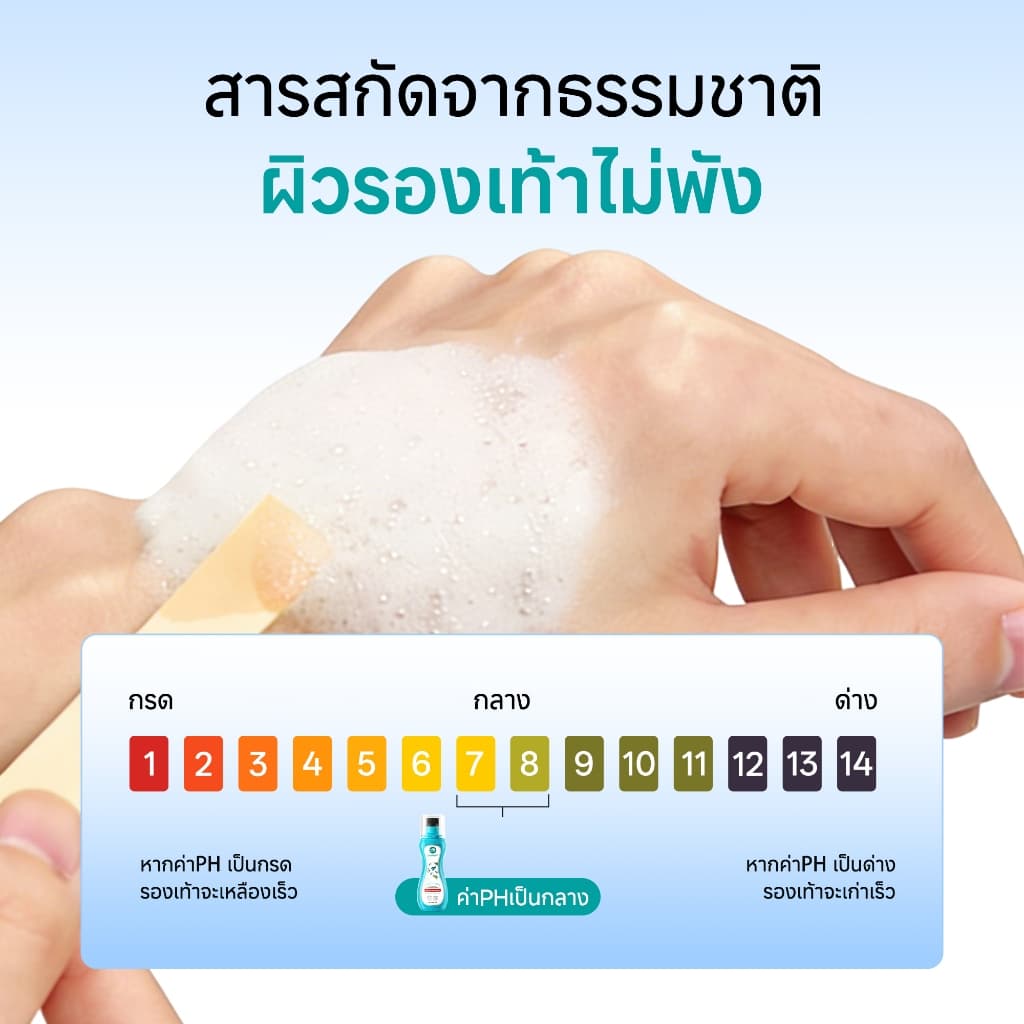 JASMEEN รองเท้าผ้าใบสีขาว โฟมซักแห้งรองเท้า น้ำยาซักรองเท้า ขาวไวใน 30 นาทีขจัดคราบสกปรกได้อย่างง่ายดาย รูปที่ 4