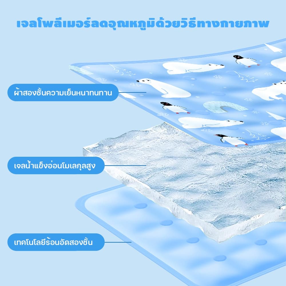 ที่นอนเย็น แผ่นเจลเย็น แผ่นเย็นแมว เบาะเย็นแมว เจลเย็นหมา แผ่นเย็นหมา ที่นอนแมว ที่นอนหมา รูปที่ 8