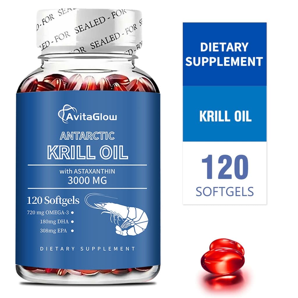 น้ํามัน Krill แอนตาร์กติกสําหรับ Total Wellness - รองรับสมอง สุขภาพร่วมและหัวใจ - 30/120 แคปซูล รูปที่ 7