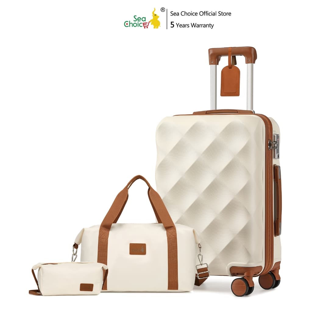 SiamChoice ​กระเป๋าเดินทางล้อลาก ล้อคู่ 20นิ้ว แถมกระเป๋า bags Travel luggage วัสดุABS TSAล็อค รุ่นซิปYKK รูปที่ 1