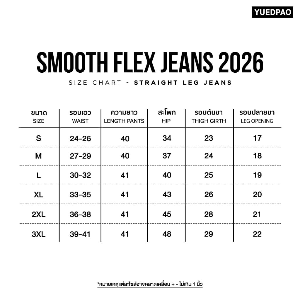 Yuedpao Smooth Flex Jeans กางเกงยีนส์ผู้ชายทรงกระบอก ยืดแต่ไม่ย้วย ยีนส์ยืด กางเกงยีนส์ รูปที่ 3