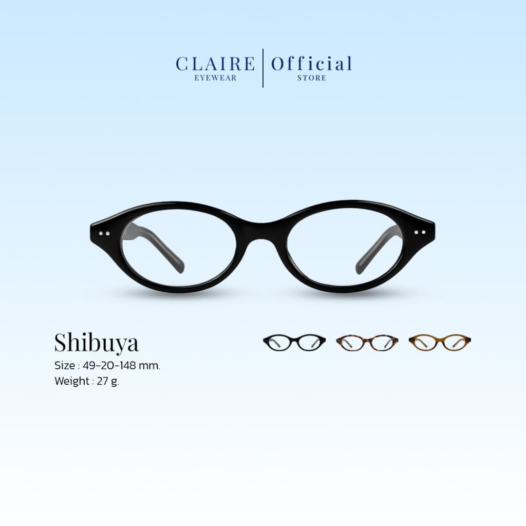 CLAIRE : แว่นกรองแสงUV รุ่น "Shibuya" ไม่มีค่าสายตา กันแดดUV400 | เลนส์ออกแดดไม่เปลี่ยนสี รูปที่ 1
