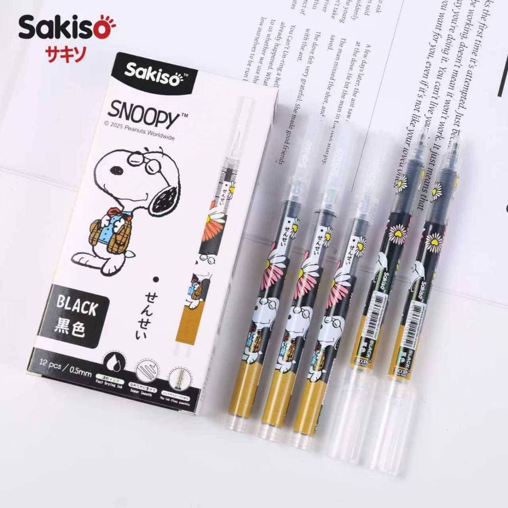 Sakiso ปากกาโรลเลอร์บอล หมึก 8 สี หมึกแห้งไว หัว 0.5 mm. ลายลิขสิทธิ์แท้ Snoopy รูปที่ 6