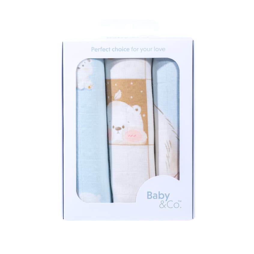 Baby and Co. New Collection ผ้าอ้อม ขนาด 30 "x 30 " แพ็ค 3 ชิ้น รูปที่ 4