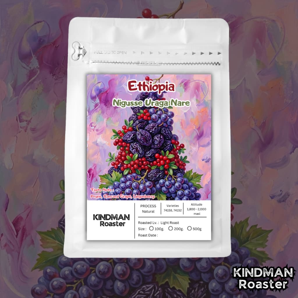 เมล็ดกาแฟ Ethiopia Nigusse Uraga Nare Natural Process by KINDMAN Roaster รูปที่ 2