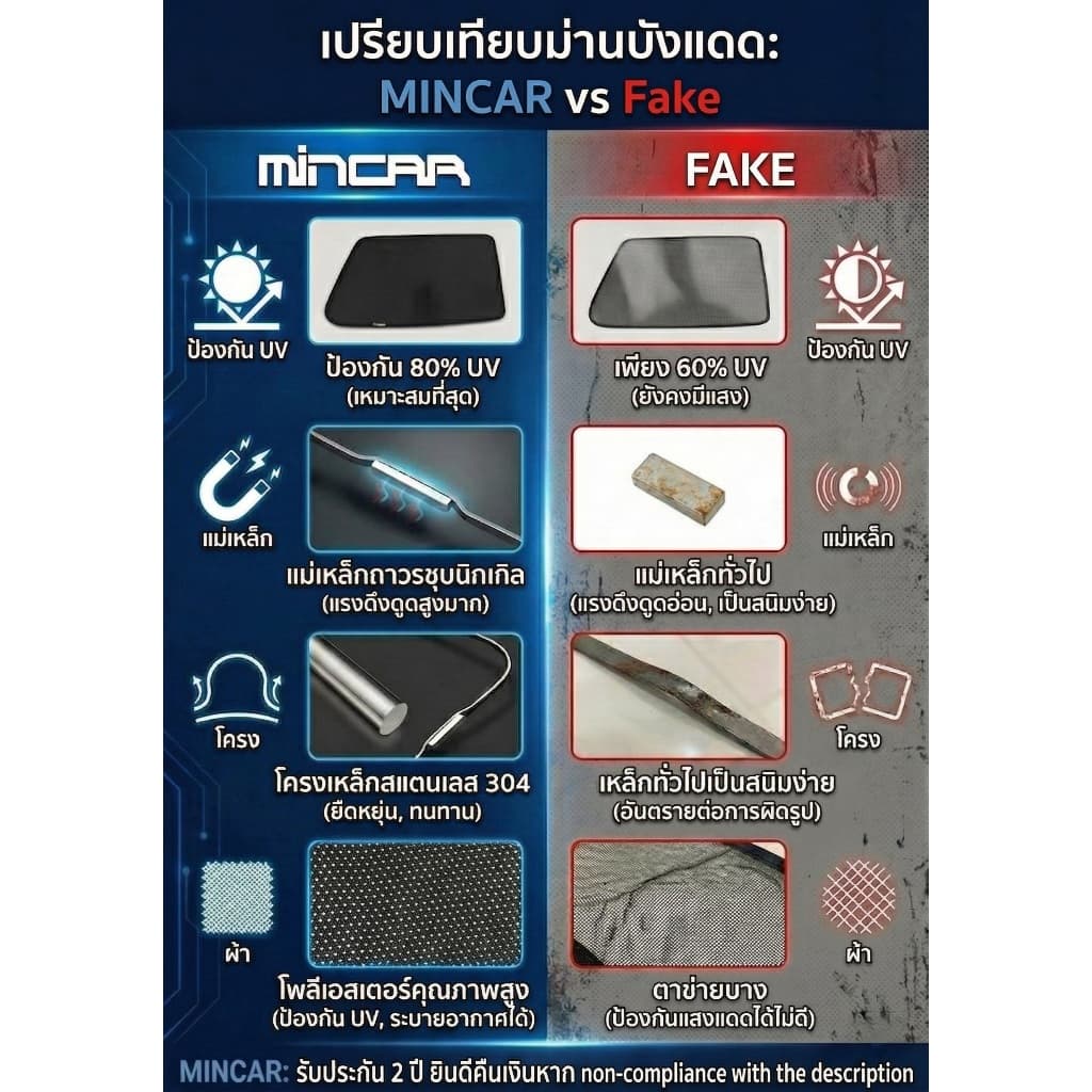 ม่านบังแดดแม่เหล็ก Ford Everest Ranger Raptor Escape Ecosport Fiesta Focusแท้MINCAR รูปที่ 9