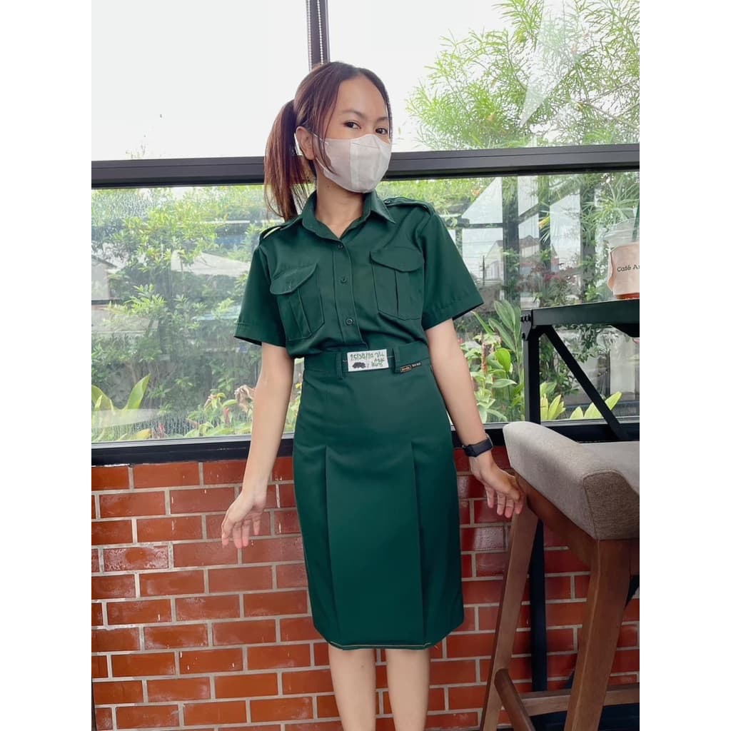 [สั่งซื้อผ่าน Shopee Video รับส่วนลด 150.- ] รอพรี 2-3 วันหลังสั่ง กระโปรงเนตรนารีทรงแคบตราน้านา รูปที่ 8