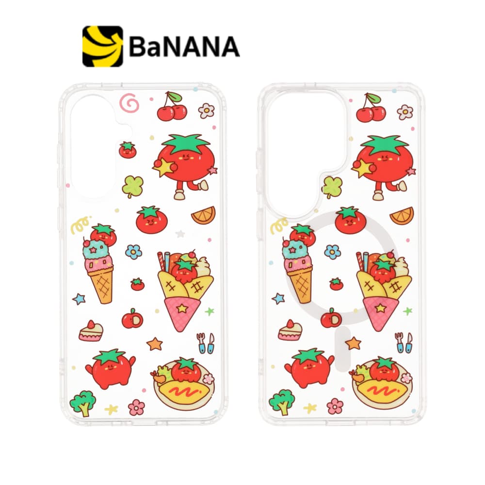 FOX x PLEASENJOY เคส Samsung Galaxy A06/A07/A17/A56/S25 FE/S24 Ultra/S25 Ultra/S26 Ultra ลาย Happy Tomato by Banana IT รูปที่ 1