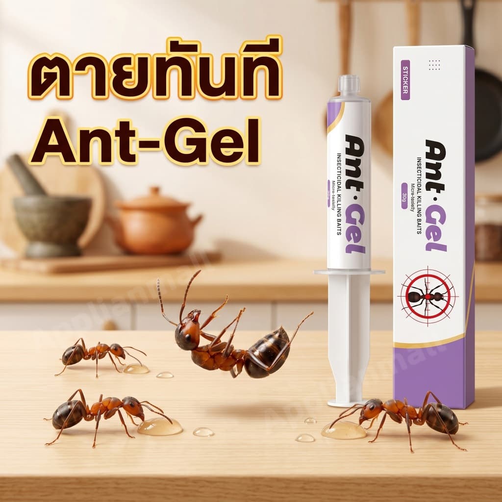 เจลกำจัดมด สูตรไร้สารพิษ ปลอดภัยในห้องครัว ฆ่ามดตายยกรัง เหยื่อมดคุณภาพสูง ใช้งานง่าย ไม่ทิ้งคราบ รูปที่ 7