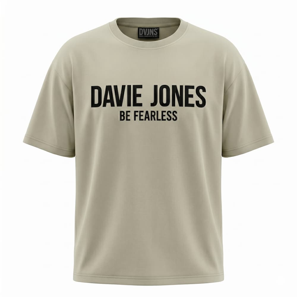 DAVIE JONES เสื้อยืดผู้ชาย Logo Oversized Fit T-Shirt สีเทา ส้ม น้ำตาล เหลือง ครีม LG0165 รูปที่ 6