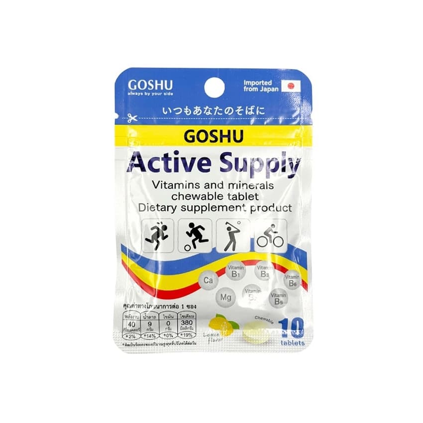 GOSHU Active Supply Tablet เม็ดเคี้ยวเกลือแร่ส่งตรงจากญี่ปุ่น รูปที่ 7