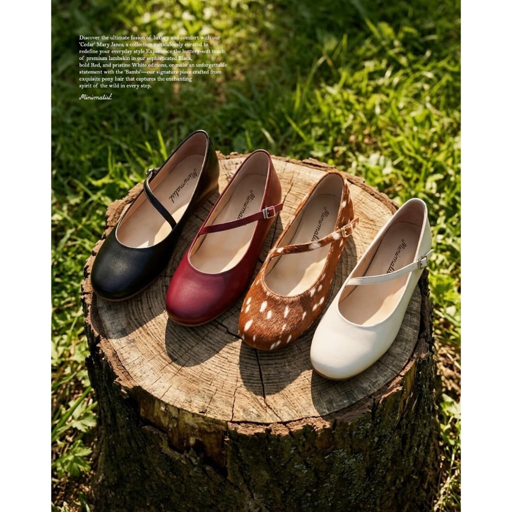 𝐌𝐈𝐍𝐈𝐌𝐀𝐋𝐈𝐒𝐓 รองเท้าแมรี่เจนหนังแกะ รุ่น Cedar นุ่ม ใส่สบาย ดีไซน์ไม่ซ้ำใคร รูปที่ 7