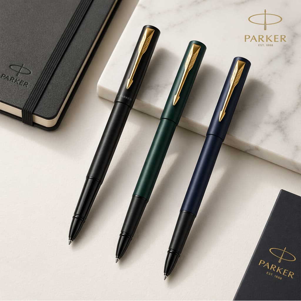 สลักชื่อฟรี Parker Vector XL Premium Rollerball Pen Gold Trims Collection ปากก โรลเลอร์บอลเว็คเตอร์ เอ็กซ์แอล คลิปทอง รูปที่ 2