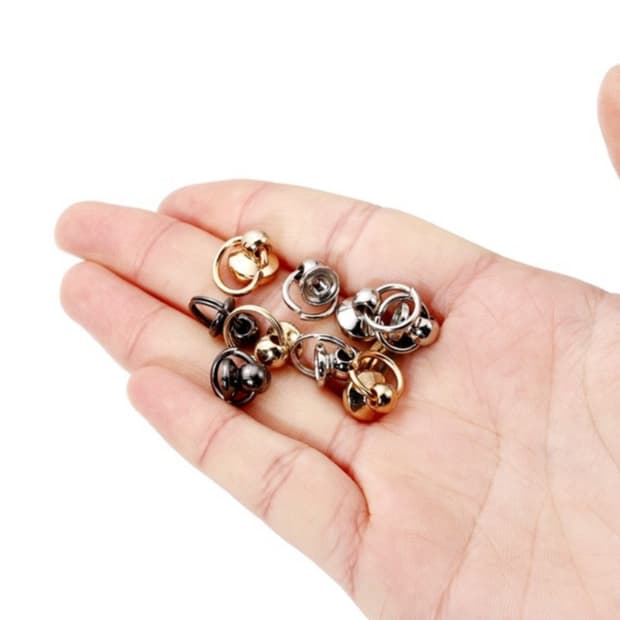 5 ชิ้น น็อต + หัวเข็มขัดแบบเกลียวสำหรับใส่โทรศัพท์แบบพิเศษdiy เงิน/ทอง จัดส่งจากไทย รูปที่ 4