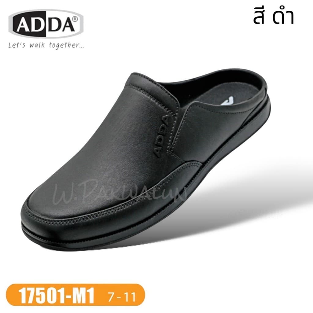 รองเท้าคัทชูสีดำ ยี่ห้อADDA แอดด้า รุ่น 17501 สำหรับผู้ชาย ใส่เป็นรองเท้าแตะลำลอง ใส่ทำงาน ใส่เที่ยว ยางนิ่ม รูปที่ 9