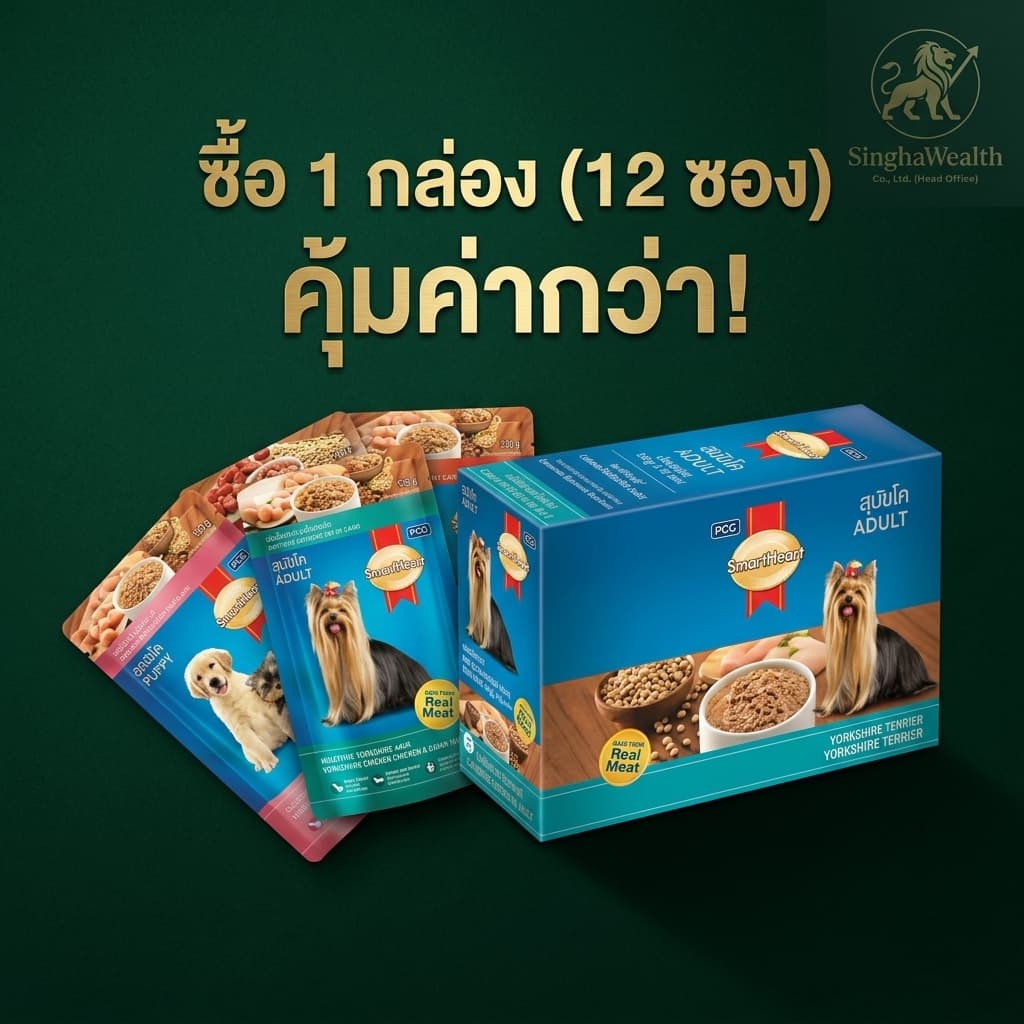SmartHeart อาหารเปียกสุนัข Pouch สมาร์ทฮาร์ท ขนาด 120-130 g. สมาร์ทฮาร์ทเพาซ์ รูปที่ 1