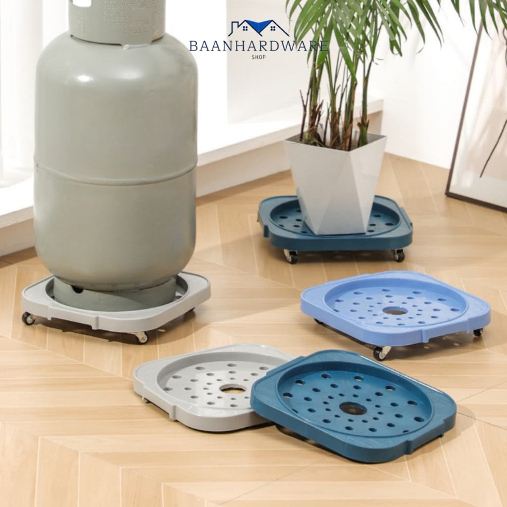 BAANHARDWARE ฐานรองถังแก๊ส ที่รองถังแก๊สแบบมีล้อ เคลื่อนย้ายสะดวก ที่รองถังแก๊ส ฐานรองถังแก๊ส ER-S008 รูปที่ 1