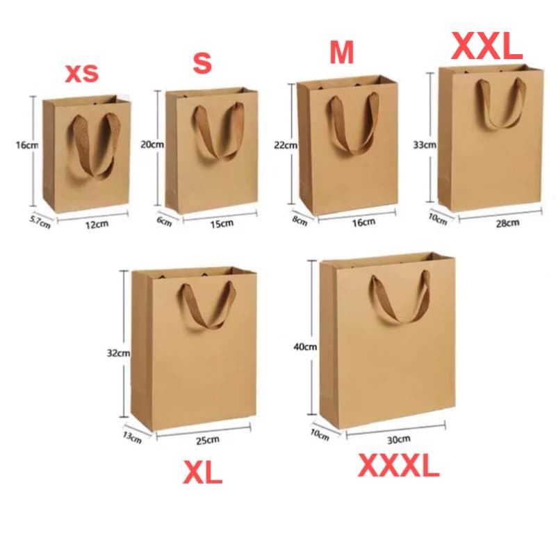 10 ใบ Kraftpaper หลายขนาด หนาขึ้น แข็งแรงขึ้น ถุงของขวัญ, ถุงกระดาษคราฟท์, ผู้หญิง, ถุงช้อปปิ้ง, วันหยุดของขวัญ， รูปที่ 8