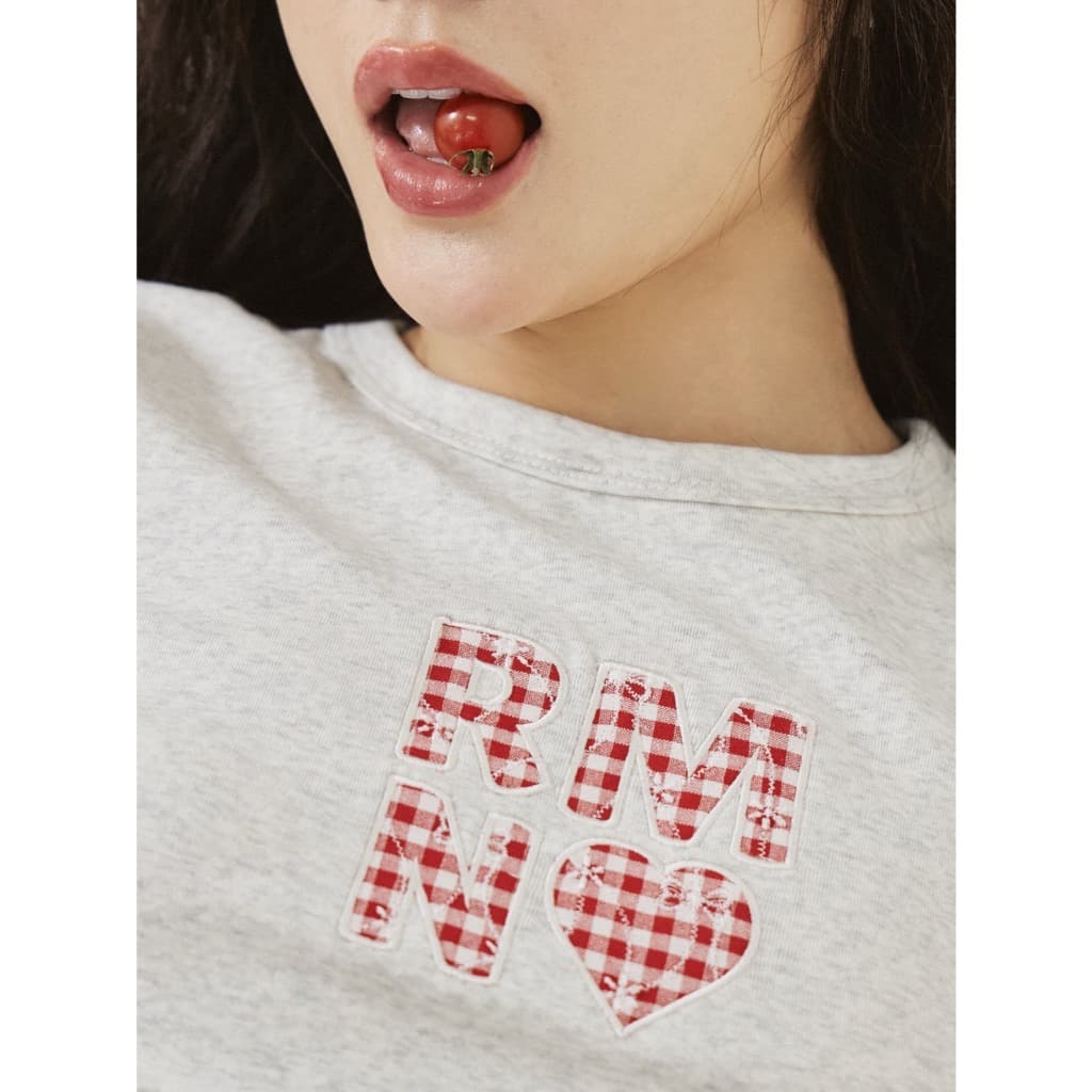 Roomry.n - Cherry Heart tee crop เสื้อยืดทรงครอป รูปที่ 7