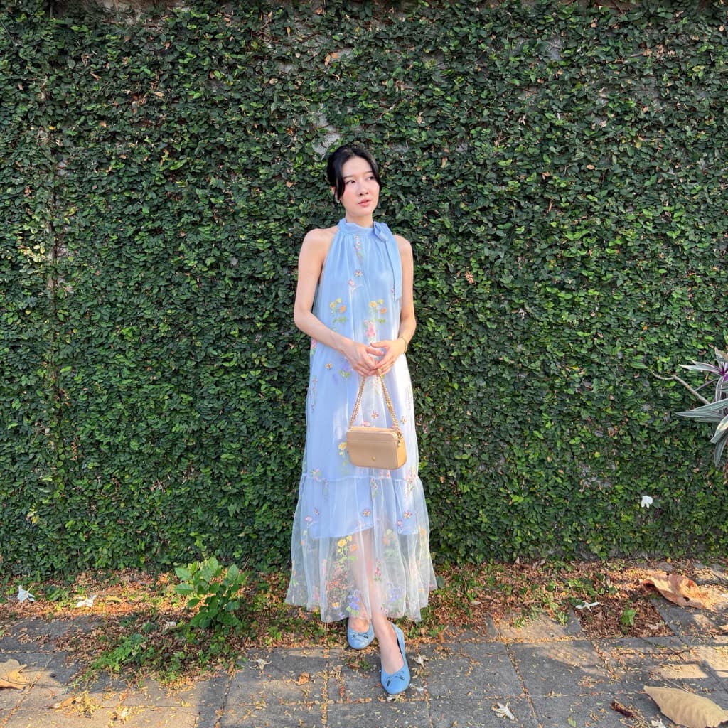 Lady Camelia Dress - Miidaผ้าใหม่หนาขึ้นผ้าเวลปักน่ารักมากๆ รูปที่ 8