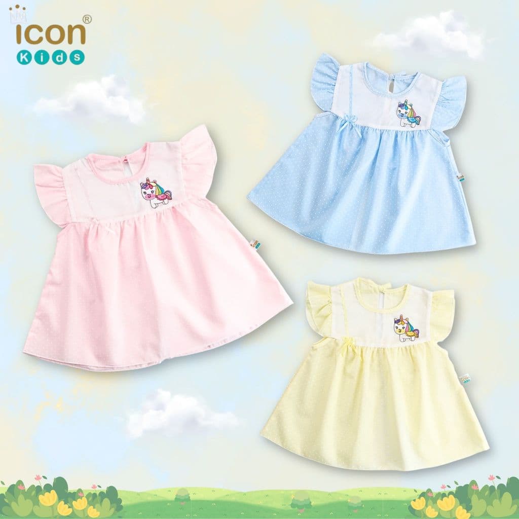 ICON KIDS ชุดกระโปรงลูกสาว 0-12 เดือน ผ้าป่าน น่ารักใส่สบาย จากผ้าฝ้ายธรรมชาติ | Baby trend รูปที่ 5