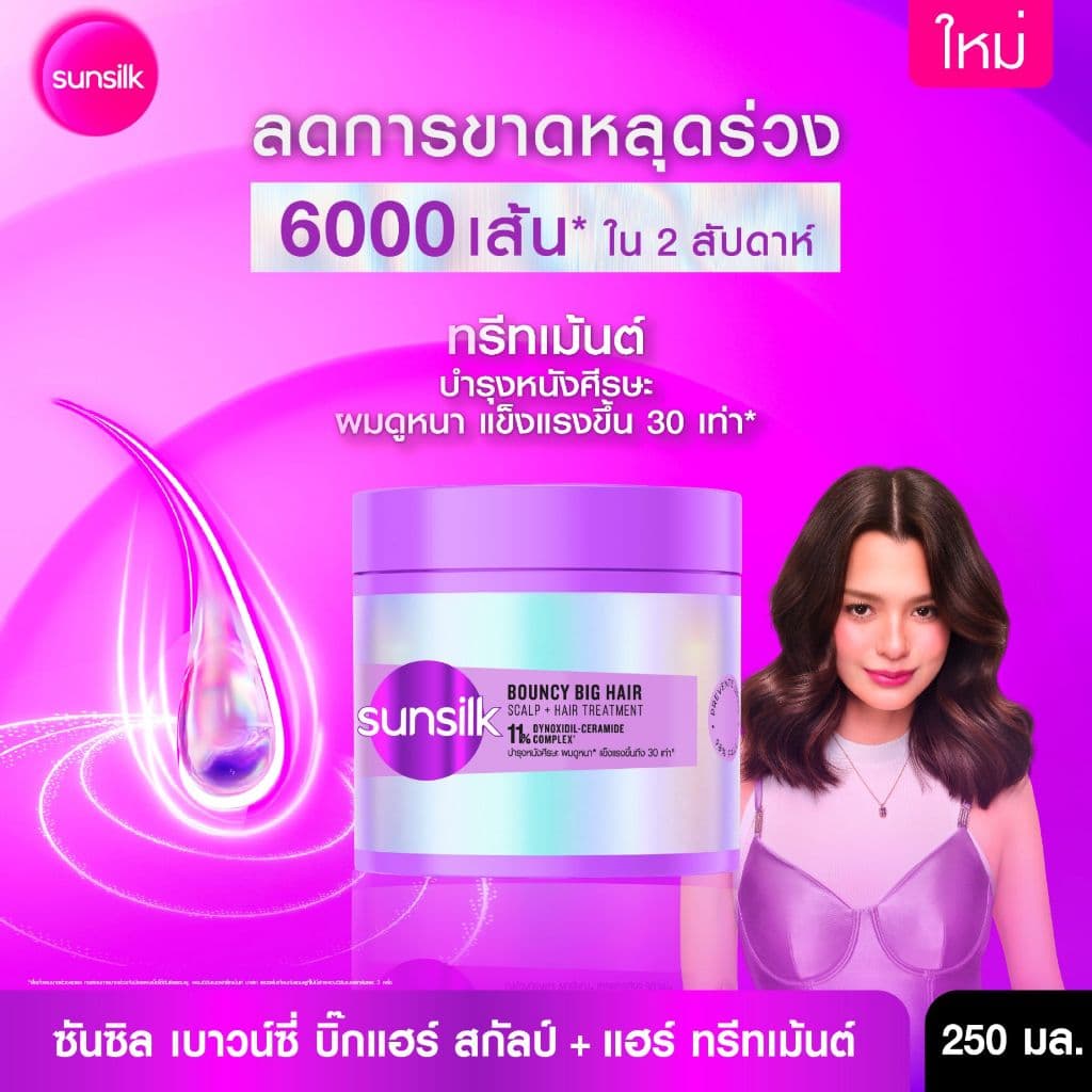 ใหม่ !! ซันซิล แชมพู + ครีมนวด เบาวน์ซี่ บิ๊กแฮร์ 350มล.+320มล. x1 รูปที่ 4