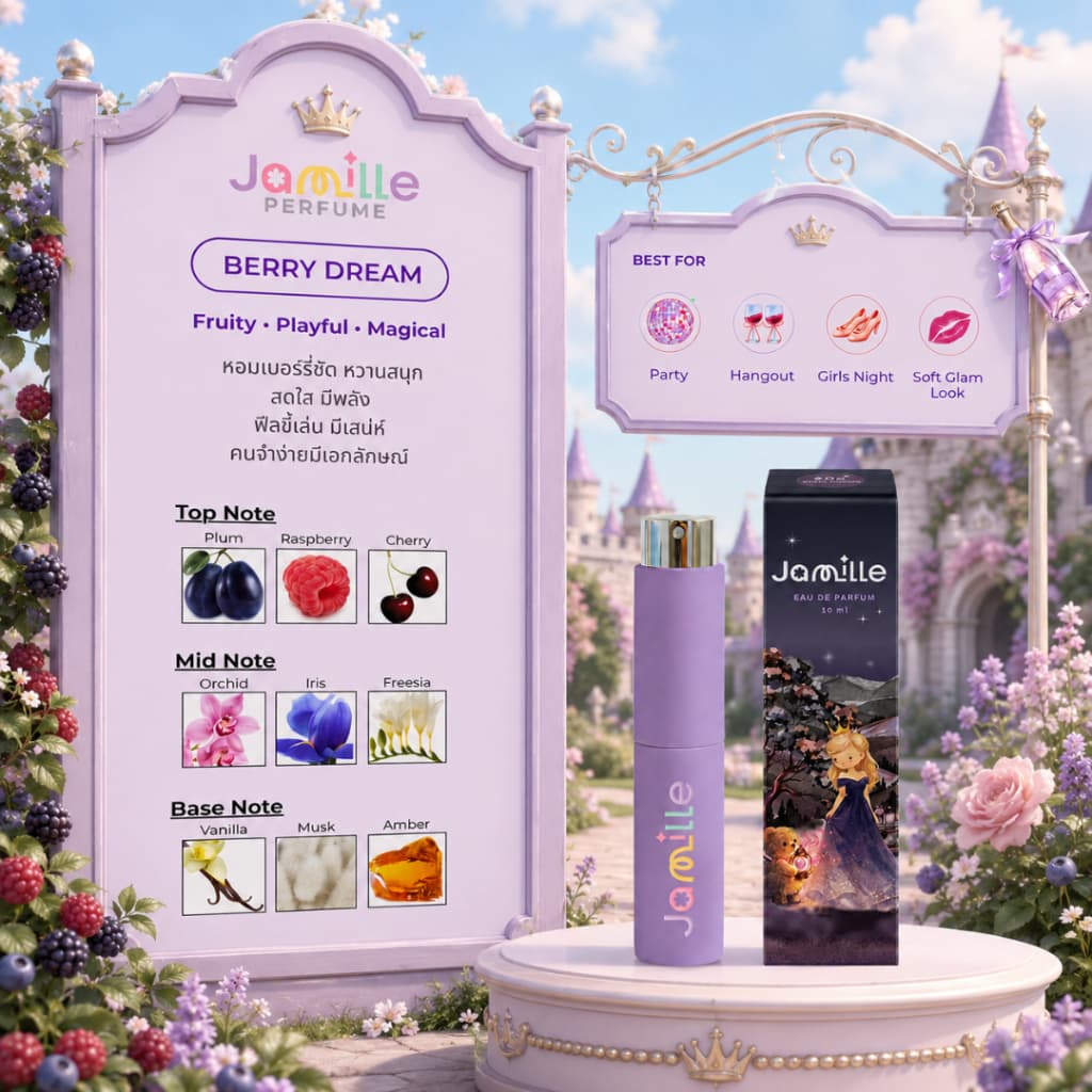 Jamille Perfume | น้ำหอมพกพา 5 กลิ่น หอมนาน 6-8 ชั่วโมง Eau De Parfum ขนาด 10ml สำหรับทุกโอกาสและลุคในชีวิตประ รูปที่ 4