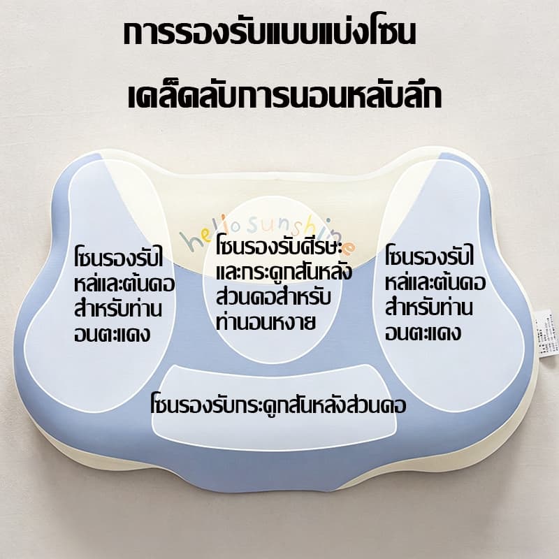 หมอนเด็ก 3 ปี-12 ปี หมอนไหมเย็น ใช้ได้ทุกฤดู หมอนทารก หมอนเด็กอ่อน ขนาด 33x55x7 ซม. เนื้อผ้าออร์แกนิค เพื่อสุขภาพ รูปที่ 3