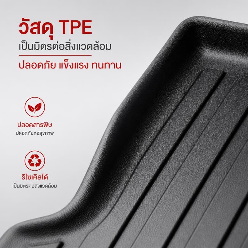 พรมปูพื้นรถยนต์ GEELY EX2 2025-ปัจจุบ TPE/XPE 3D ทนต่อการสึกหรอ เป็นมิตรกับสิ่งแวดล้อมไม่มีกลิ่นและทําความสะอาด การทำให้ รูปที่ 3