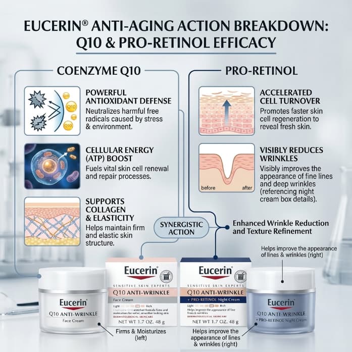 Q10 Anti-Wrinkle Set Day & Night Cream ครีมลดเลือนริ้วรอย บำรุงผิวหน้า เข้มข้น ผิวแพ้ง่ายใช้ได้ 50ml รูปที่ 4