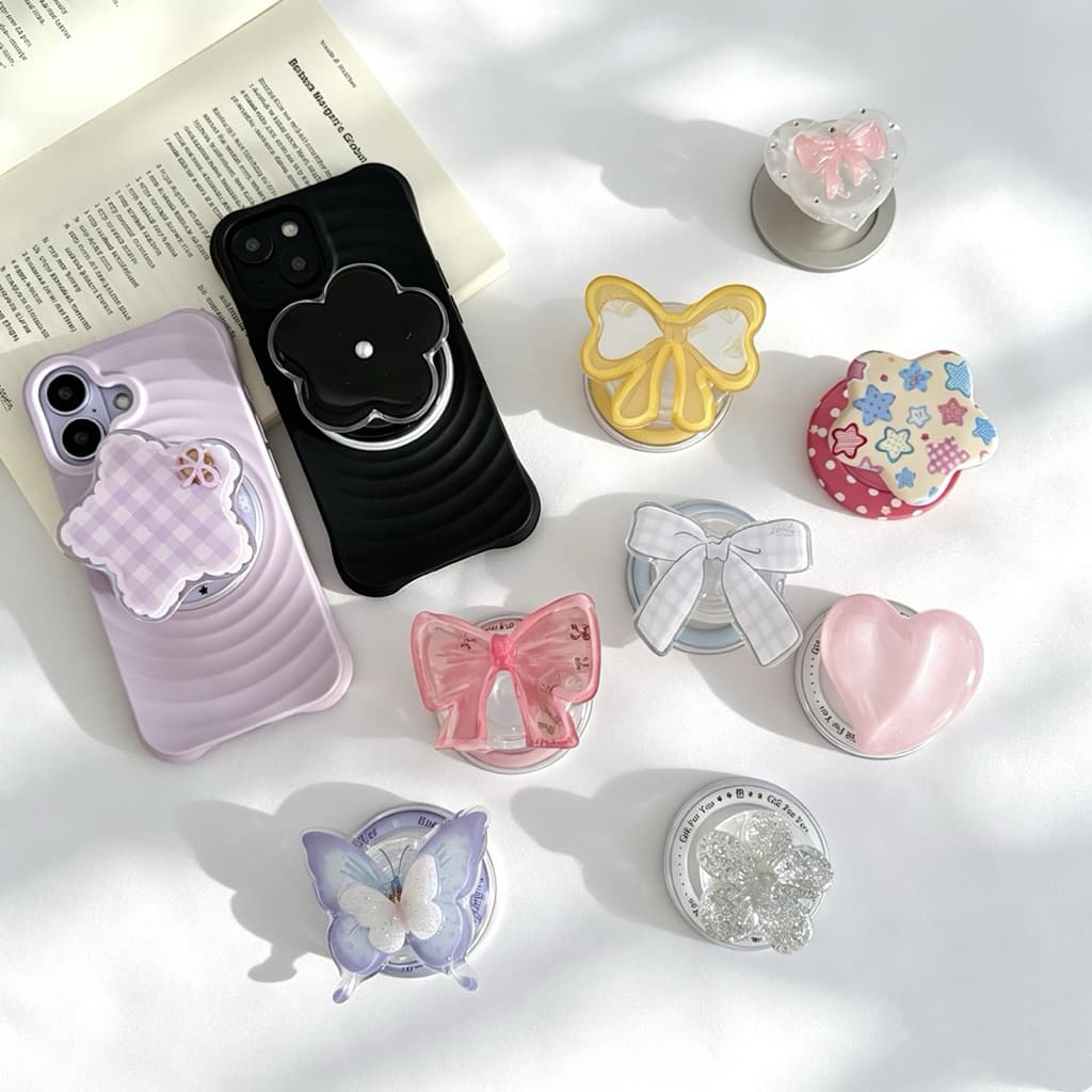 ป็อบอัพ เเหวนจับโทรศัพท์ Pop up กิ๊บต๊อก ลายการ์ตูด แหวนติดหลังโทรศัพท์ แม่เหล็กดูดแน่น รูปที่ 7