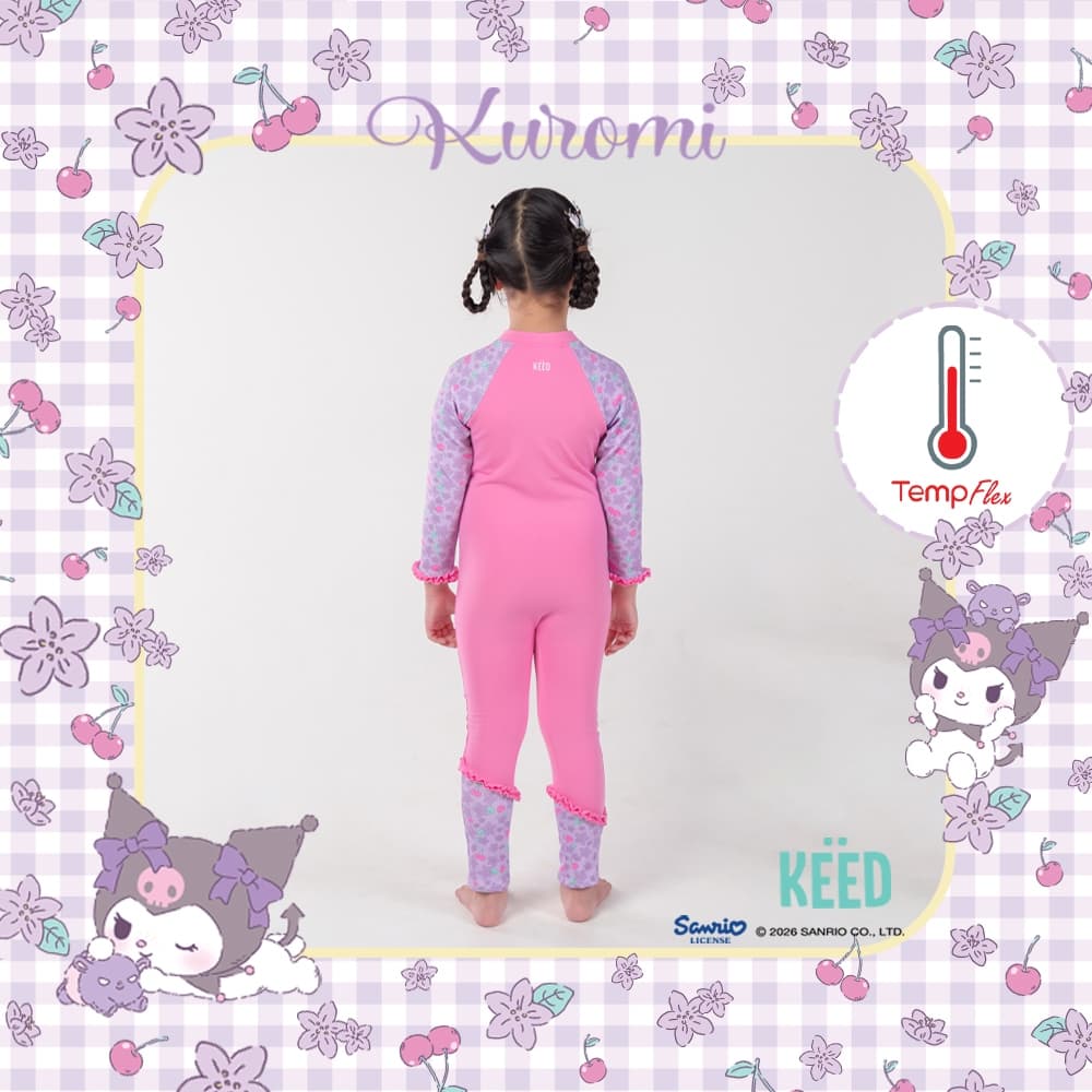 NEW X Kuromi Collection 2026 ชุดว่ายน้ำเด็กผู้หญิง ควบคุมอุณหภูมิ บอดี้สูท รูปที่ 7
