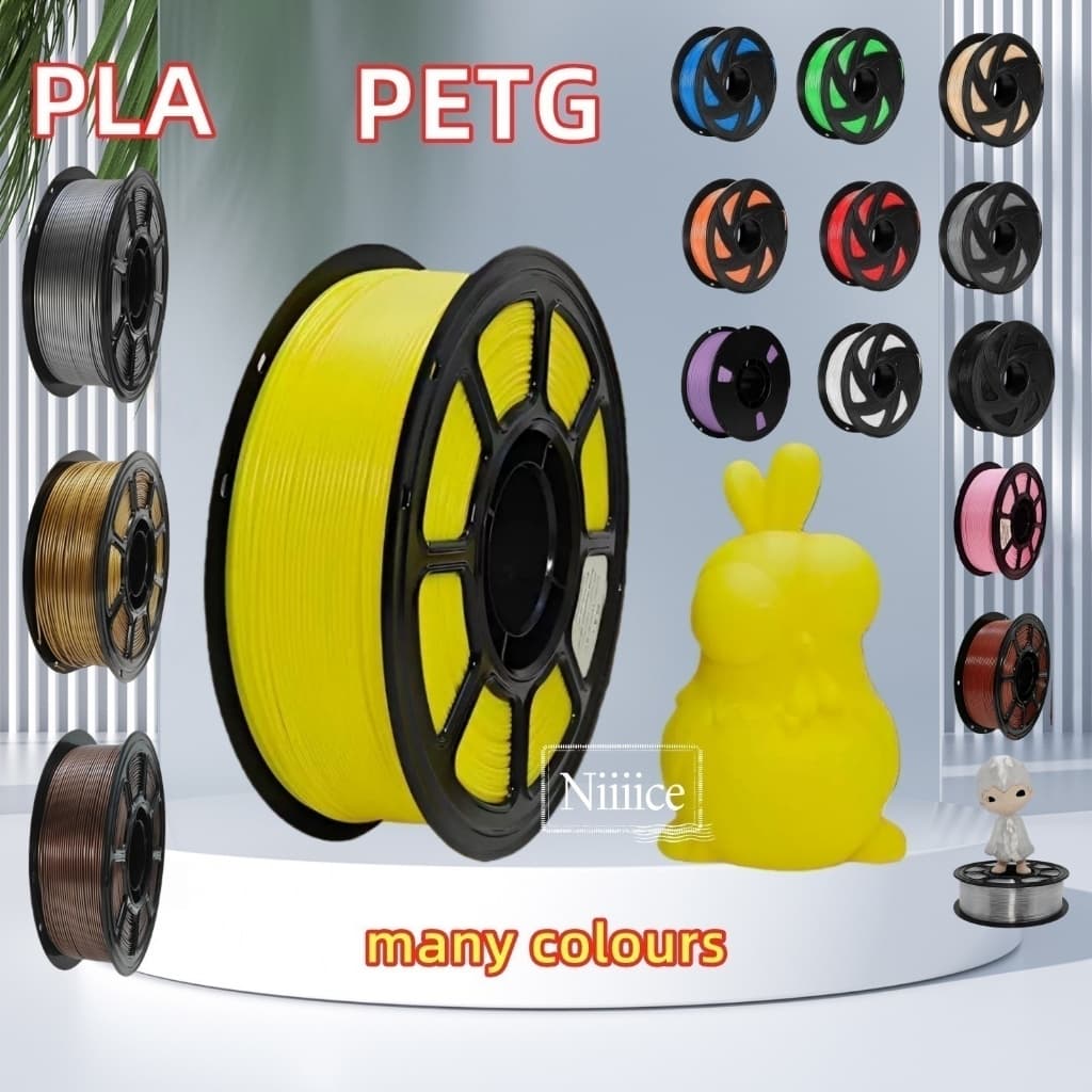 เส้นใยพลาสติก PETG PLA 3D Filament ใช้กับเครื่องพิมพ์ 3 มิติ 1.75mm 1kg