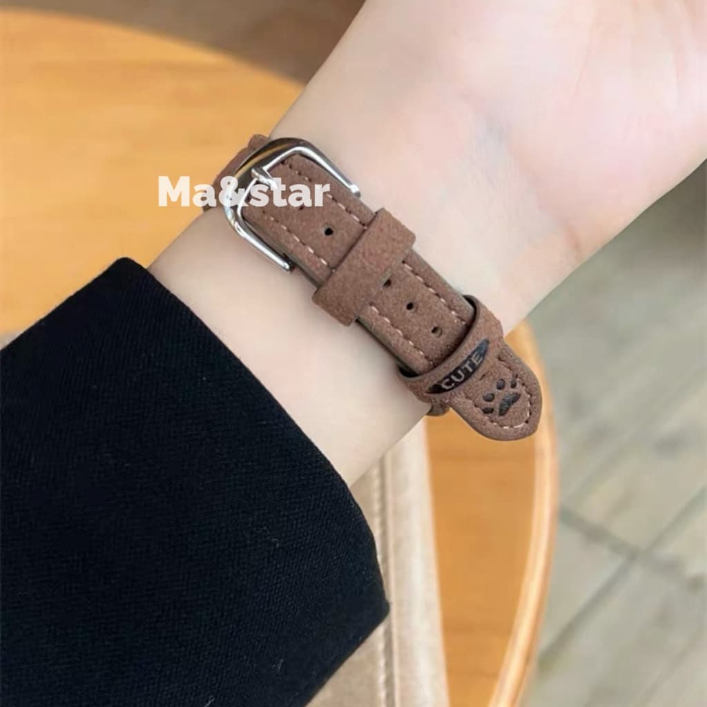 หนังขอบเล็ก สำหรับ watch11 10 9 8 se 7 6 ขนาด 40/41/42/44/45/46มม สายนาฬิกา smart watch หนัง สายแอปเปิ้ลวอช ปั้ม kitty รูปที่ 7