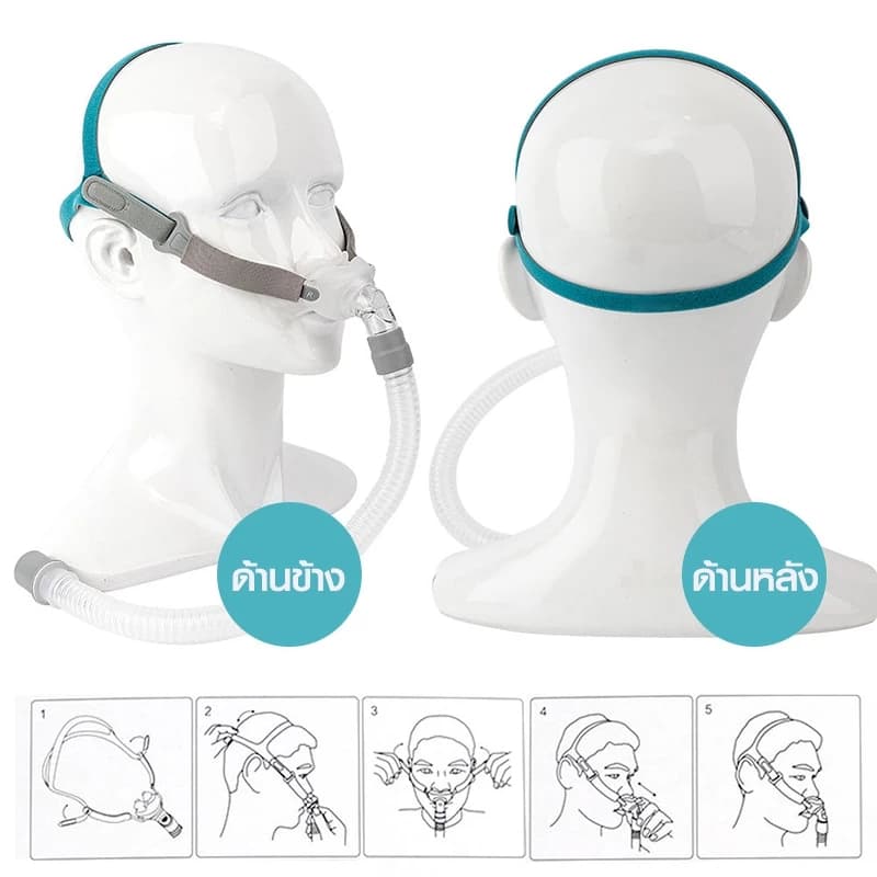 หน้ากาก cpap bmc P2 หมอนรองจมูก ซิลิโคน 3 ขนาด S/M/L พร้อมอุปกรณ์ 22 มม. เหมาะสําหรับเครื่อง CPAP เชื่อมต่อท่อและจมูก รูปที่ 4