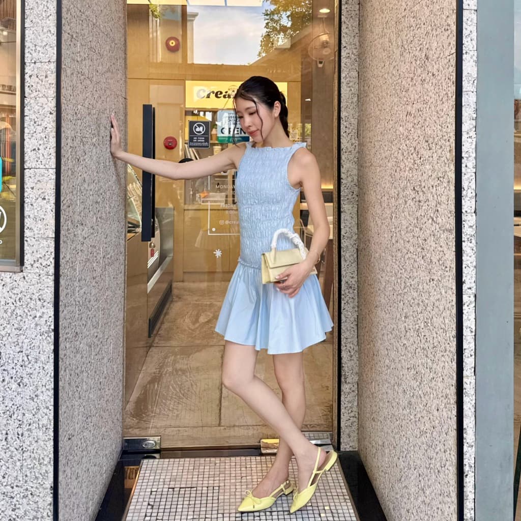 3pcs.basket Soufflé Dress เดรสสั้น รูปที่ 5
