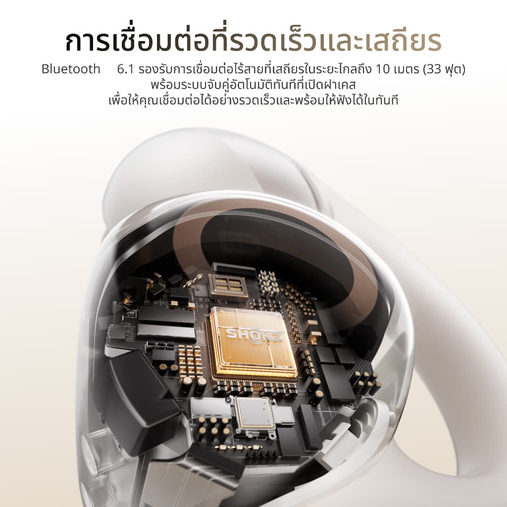 Shokz OPENDOTS 2 หูฟังไร้สาย Open-Ear Clip-On Design ระบบเสียง Dolby Audio Dual Dirver รูปที่ 5