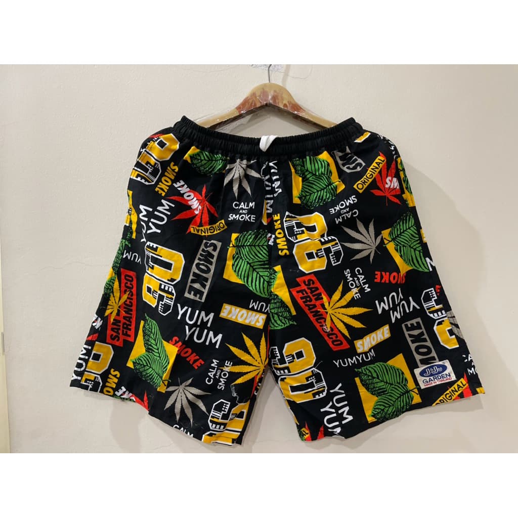 กางเกงขาสั้นเจเจ % ลายกัญชากระท่อมมาใหม่ครบไซร์ กสิ่งM L XL รูปที่ 1