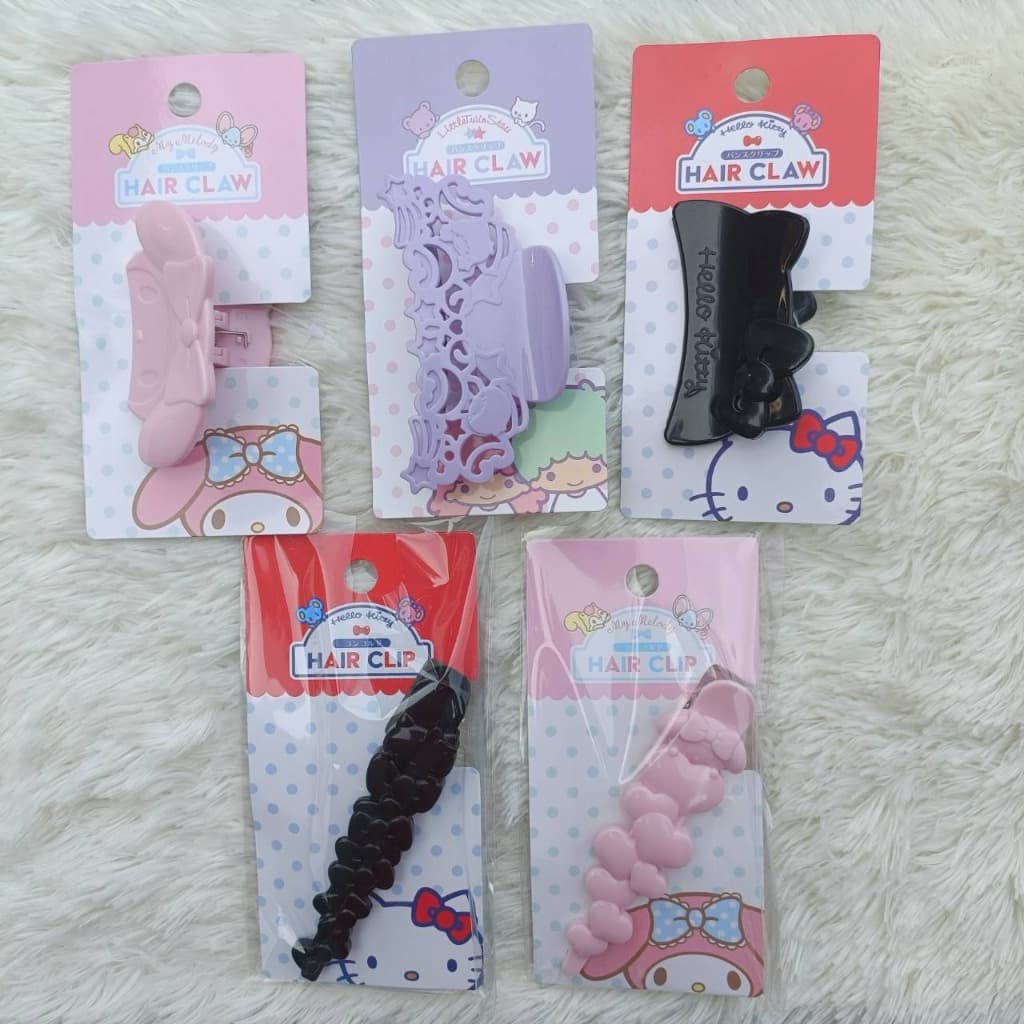 ที่หนีบผม กิ๊บหนีบผม คิตตี้ sanrio เหมาะสำหรับครึ่งหัว ผมไม่หนา ของแท้จากญี่ปุ่น ของใช้ ซานริโอ้ รูปที่ 1