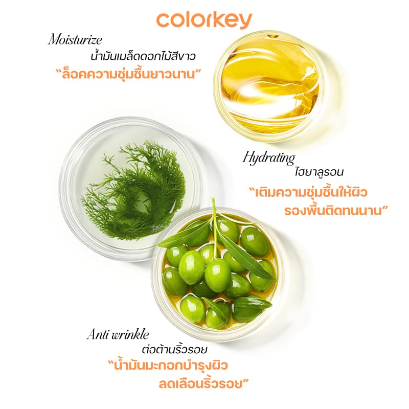 COLORKEY ORANGE MILK MAKEUP CREAM ครีมส้ม เมคอัพเบส เบสส้มวิตซี เบส ไพรเมอร์ รูปที่ 5